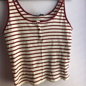 maroon striped tank